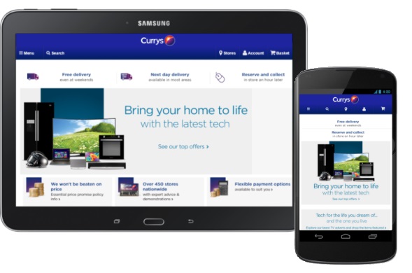 Currys.co.uk tablet and mobile