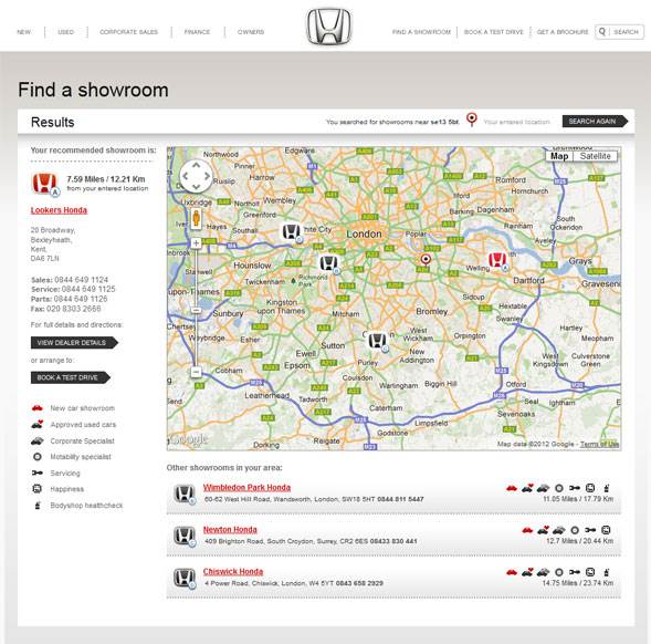 Honda - Find a Showroom
